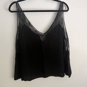 Black lacy top